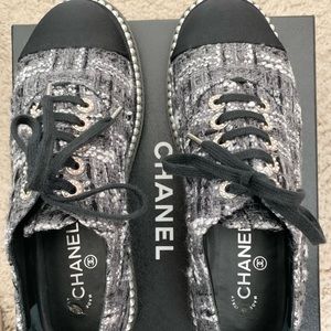 Chanel tweed sneakers